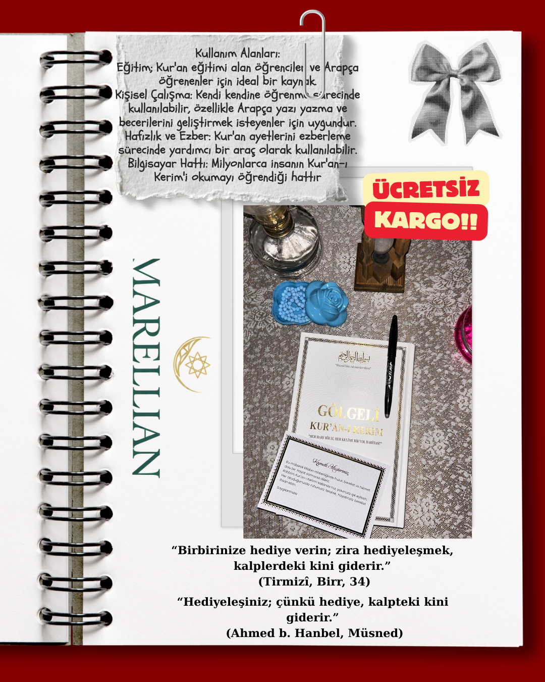 Gölgeli Kur’an-ı Kerim – Yeni Başlayanlar ve Hafızlık İçin Kolay Okuma