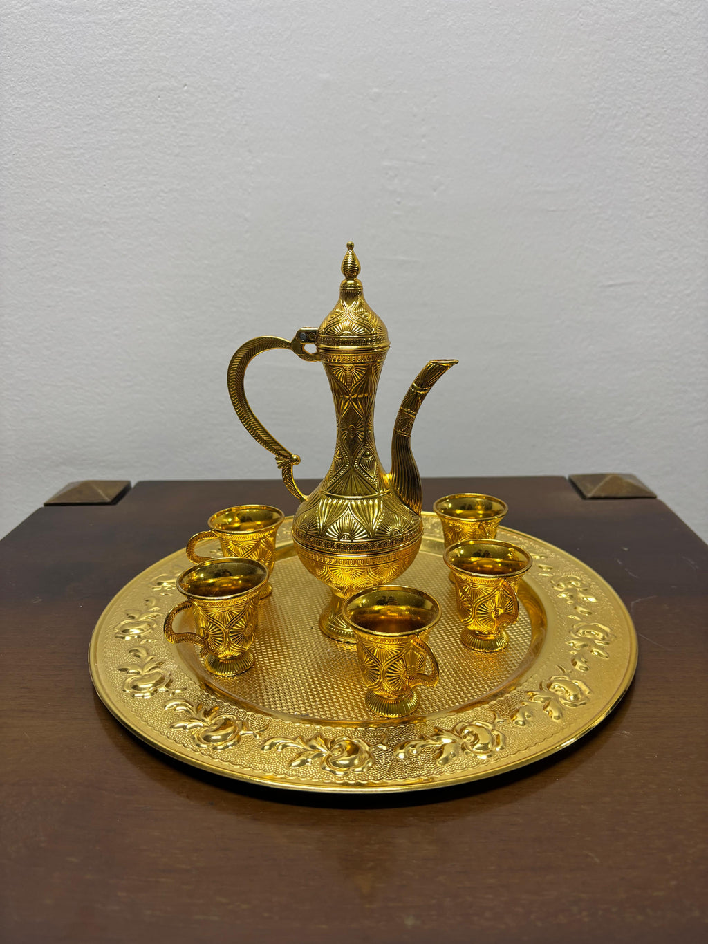 Altın Renk Osmanlı Tarzı İkram ve Sunum Seti