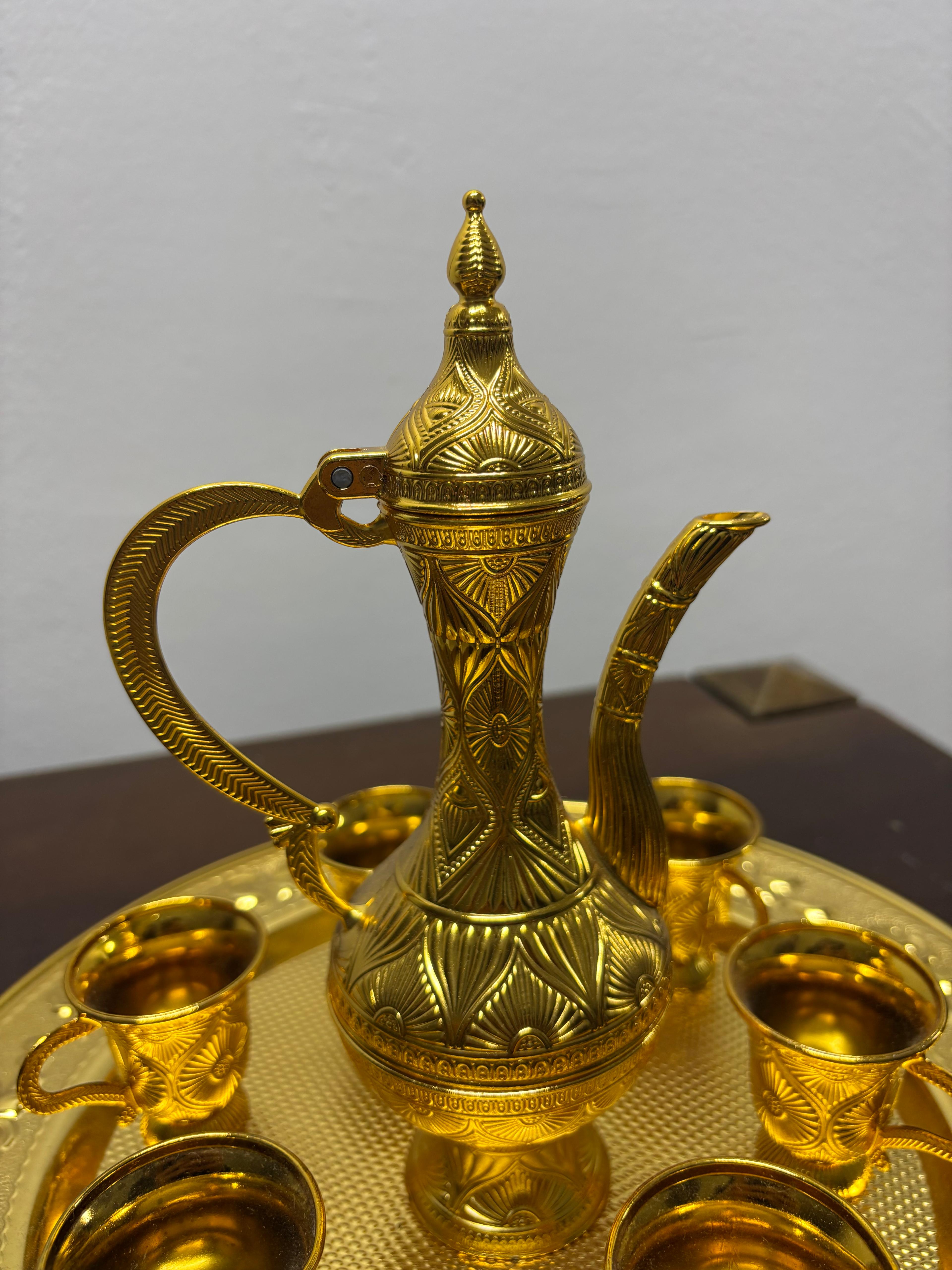 Altın Renk Osmanlı Tarzı İkram ve Sunum Seti